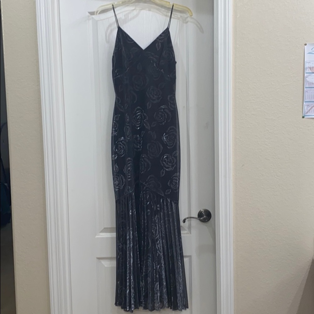Metallic V-neck Gown - Picture 1 of 5